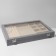 Steam for jewelry "Casket" 5 rows, 6 hooks, 8 cells, phlock, 35 × 24.5 × 5, gray-beige color
