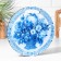 Board cutting and serving round kitchen "Gzhel painting", 25.5 cm