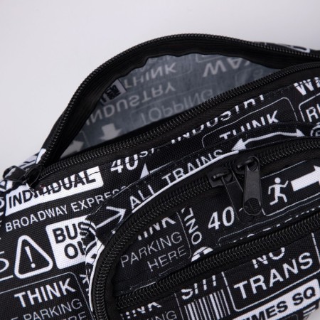 Board belt on lightning, external pocket, black color-4