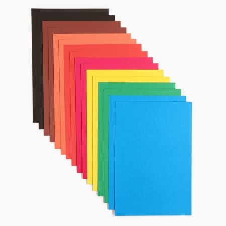 Cardboard color, A4, 16 sheets, 8 colors, non -unilateral, in a folder, 220 g/m², Masha and the bear-2