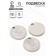 Suspension "Coin" eye, set 3 pcs., Silver color