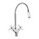 Kitchen mixer Zein ZC2033, flexible surge, crane boux brass 1/2 ", white/chrome