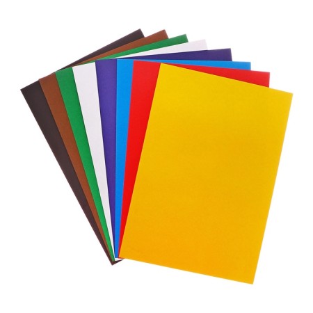 A4 children's creativity set, 8 sheets Cardboard Colored Mesarized + 8 sheets paper color two -way-4