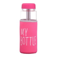 Water bottle, 500 ml, My Bottle, 19.5 x 6 cm, Czech included, fuchsia