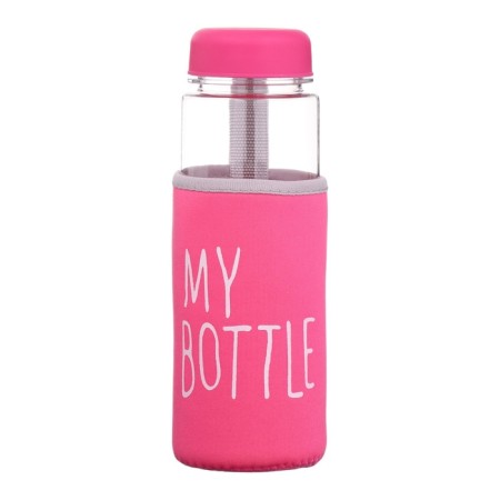 Water bottle, 500 ml, My Bottle, 19.5 x 6 cm, Czech included, fuchsia