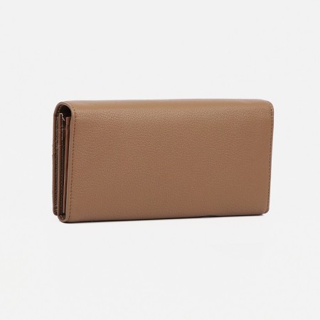 Women's wallet on magnets, brown color-1