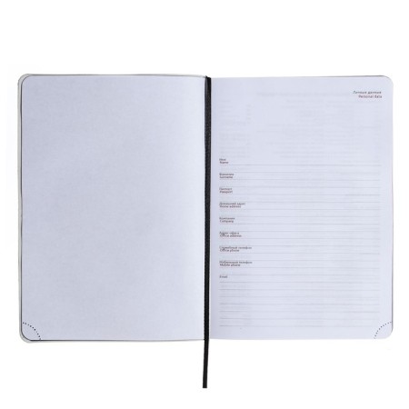 Leduced Diary A5, 160 sheets, Devente.note.realist, soft cover of artificial leather, color slice, Bullpower 70 g/m2, black-3