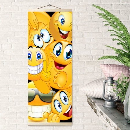 Picture on the numbers "Panel. Emoji ", 35 × 88 cm, 18 colors