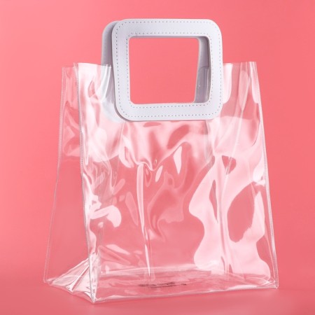Gift package from PVC, white, 25 x 28 x 15 cm-1