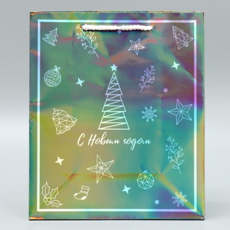 Holographic package "Gift", Ml 23 x 27 x 11.5 cm, New Year-1
