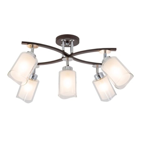 Ceiling chandelier Citilux "Fortune" CL156152, 47x36x35 cm, 5x75W, e27, brown color