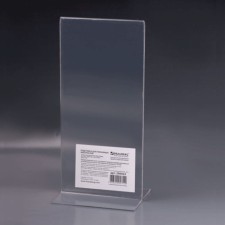 Braud for advertising materials 1/3, vertical, 100 x 210 mm, table, bilateral, plexiglass, protective film