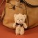 Tekstil key "Beige Bear with Bantik" 8x5x13 cm