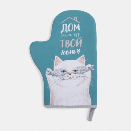 Kit kitchen "cat" mittens-seging 20x28cm, selection of 17x17cm, 35% x/l, 65% p/e-1
