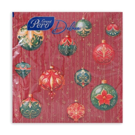 New Year's napkins Paper Grandpero Deluxe "Magic Curtain", 3 layers, 33x33 cm, 20 pcs-2
