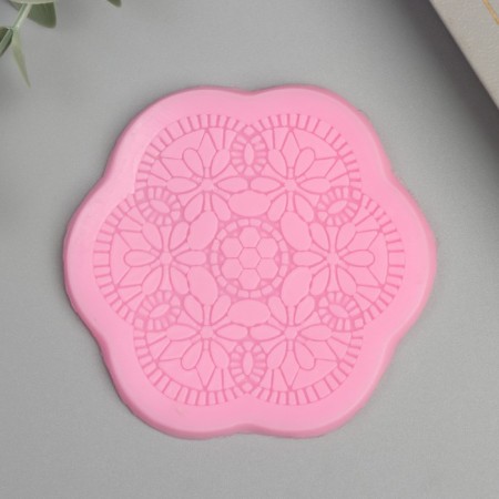 Mold Silicon "Mehendi with flowers" 7.9x7.9 cm