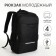 Youth backpack, 2 lightning departments, 4 pockets, with USB, black color