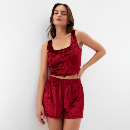 Top female kaftan "velvet", 40-42, burgundy-7