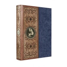 The history of Russian painting. A book in a collectible leather inlaid binding of handmade with a painted and gilded torn and multi -color TISNE
