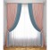 Set of curtains "Latur", size 170 x 270 cm, light - pink / blue
