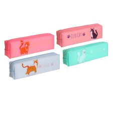 School pencil case with a zipper 