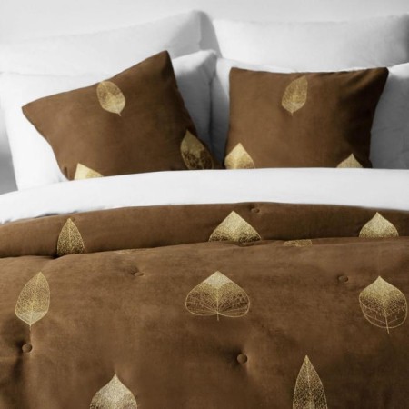 Cover with pillowcases "Alice", size 160x220 cm, brown color-2
