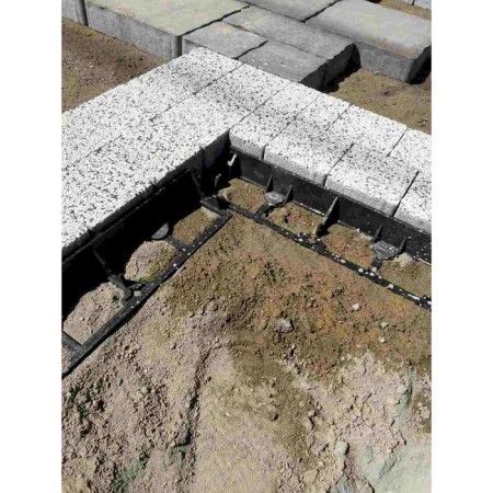 Garden plastic curb, h = 58 mm, 8 m, 32 pegs, "geoplastboard"-4