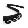 Garden plastic curb, 55 mm, black, 10 m + 30 stakes, "mango
