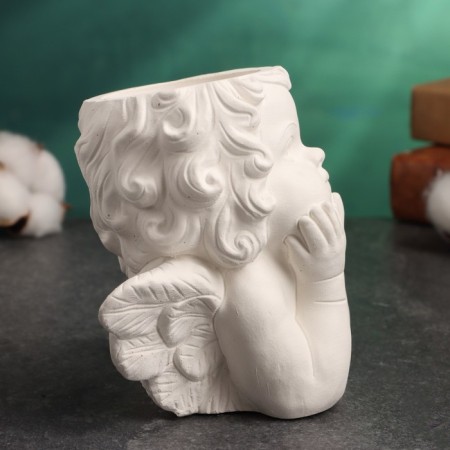 Figure pot "Dreaming Angel" 11x11x8cm-4