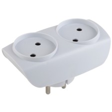 Razeler electric era SP-2-W 2 outlets without grounding 16a white