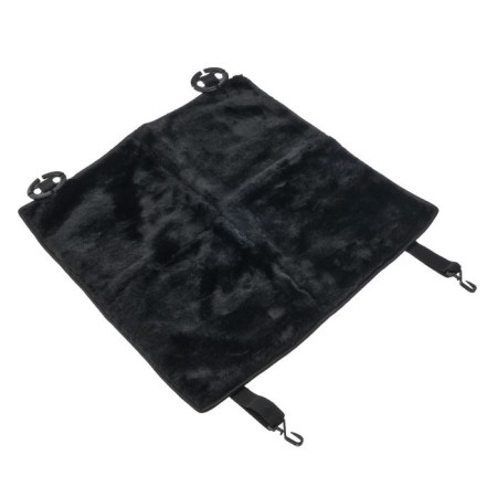 Kitting in the front seat, natural wool, short pile, black-1