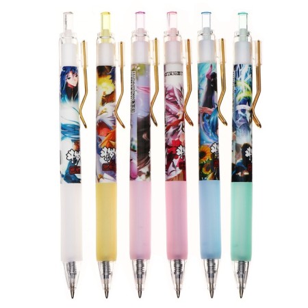 Automatic gel handle 0.5mm blue "anime", mix