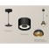 Suspended Ambrella Light, XP8111051, GX53 LED 12 W, Black sand, yellow gold, transparent