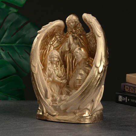 Figure "Guardian Angel" ivory, 35x25x15cm-1