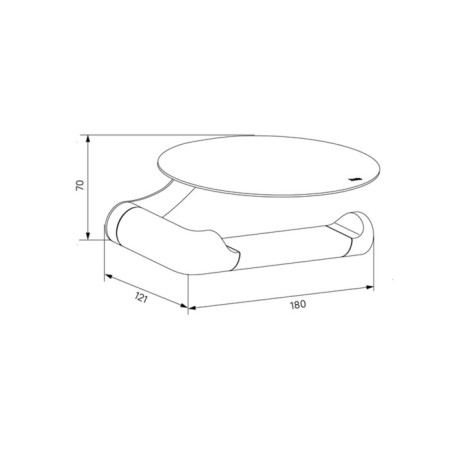 Holder for IDDIS toilet paper, with a shelf, matte black, stainless steel-3