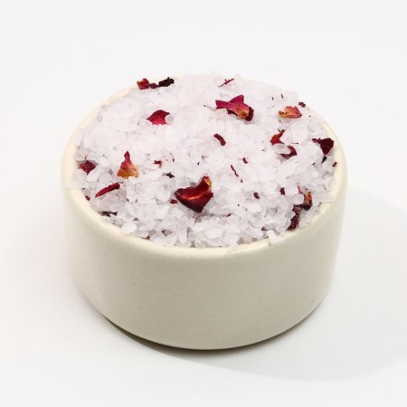 Bath salt with rose petals, 150 g, pure happiness-1