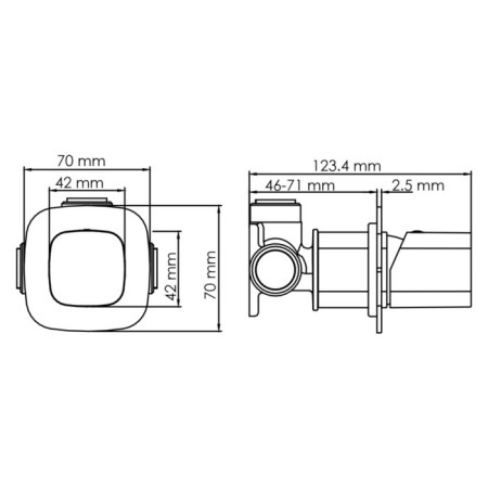Shower mixer Wasserkraft Naab 8651, 35 mm cartridge, one -rod, brass-1