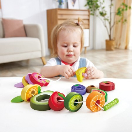 Wooden lacing "Funny caterpillars", 14 items-8