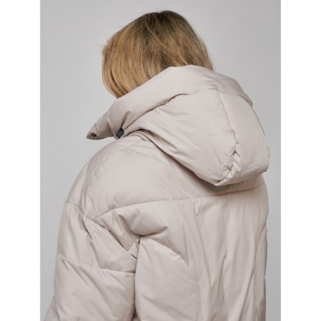 Coat insulated winter female, size 46, color light gray-20