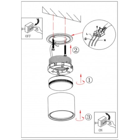 Lamp 1x12W GX53 8.2x8.2x6 cm, white/chrome-2