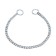 Collar - Metallic a single strain, 45 cm, wire thickness 2 mm, flat link