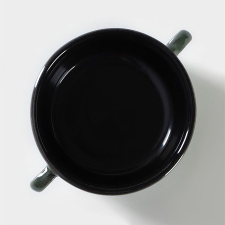 Porcelain broth Verde Notte, 300 ml, d = 11.5 cm, green color-2