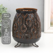 Summary metal, glass for 1 candle 