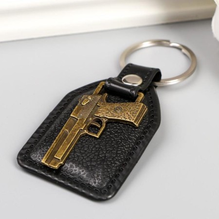 Kozhzam keychain, Pistol metal 6.8x3.8 cm-1