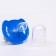 Orthodontic dummy nipple, silicone, from 6 months, with a cap, "plane", blue color