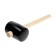 Kiyanka scrap, wooden handle, black rubber, 90 mm, 1000 g