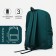 Set of backpacks on lightning from textiles, chopper, bag, pencil case, green color