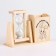 Sanding clock "Start your day with a smile", with an organizer for the office, 13.5 x 9.5 x 5 cm