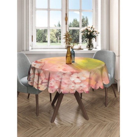 The tablecloth “Colorful Sakura”, Round, Saten, D = 150 cm-2