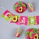 A set of paper utensils disposable avocado ”: 6 plates, 1 garland, 6 glasses